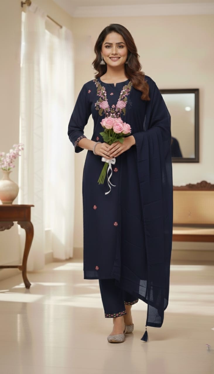 Classic Grace Straight Fit Ethnic Wear Set